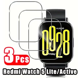 3 - Pack Premium Tempered Glass Smartwatch Screen Protector Clear Film (Redmi Watch 5 Active)