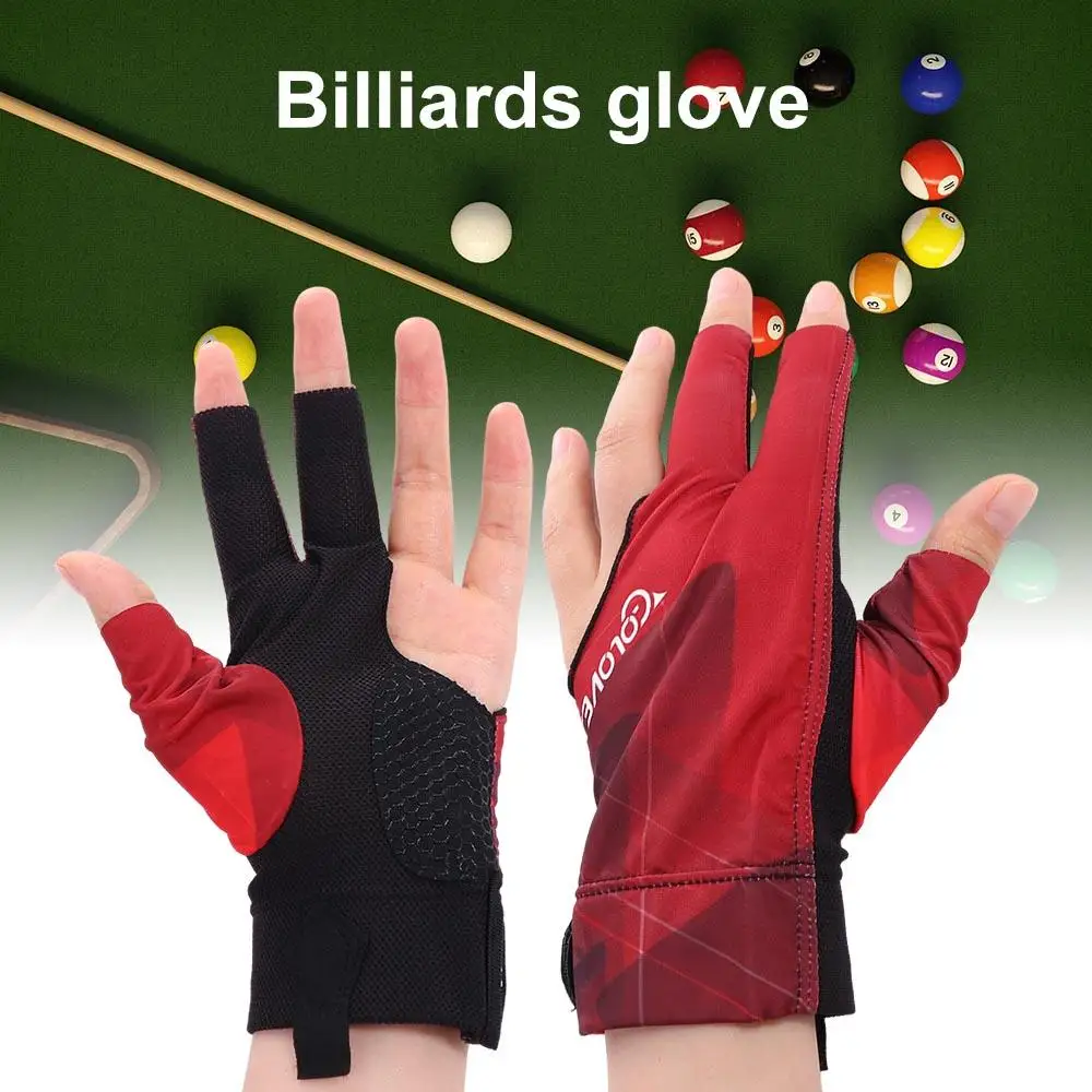 BilliardsGloveThreeFingerSnookerBilliardGloveNonSlipElasticity
