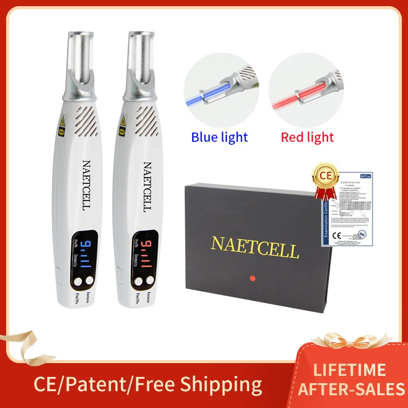 Laser Pen To Remove Moles Fade Melanin Freckle Removal Facial Cleaning Skin Care Blue Light Red Physiotherapy Eyebrow Wash Tatto
