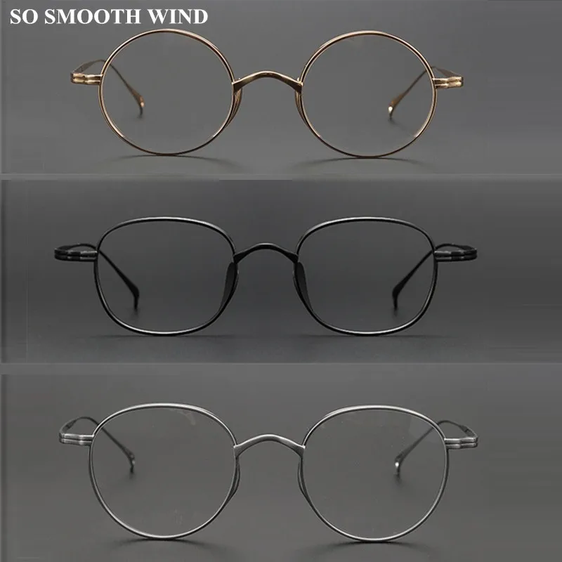 

Handmade Titanium Glasses Frame Men Women Round Eyeglasses Optical Myopia Reading Square Spectacles Eyewear Prescription Glasses
