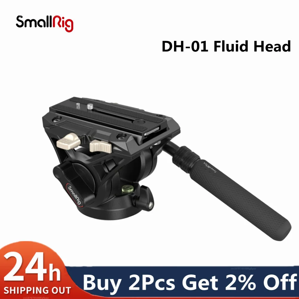 SmallRigFluidHeadDH01withQuickReleasePlateBaseplateand