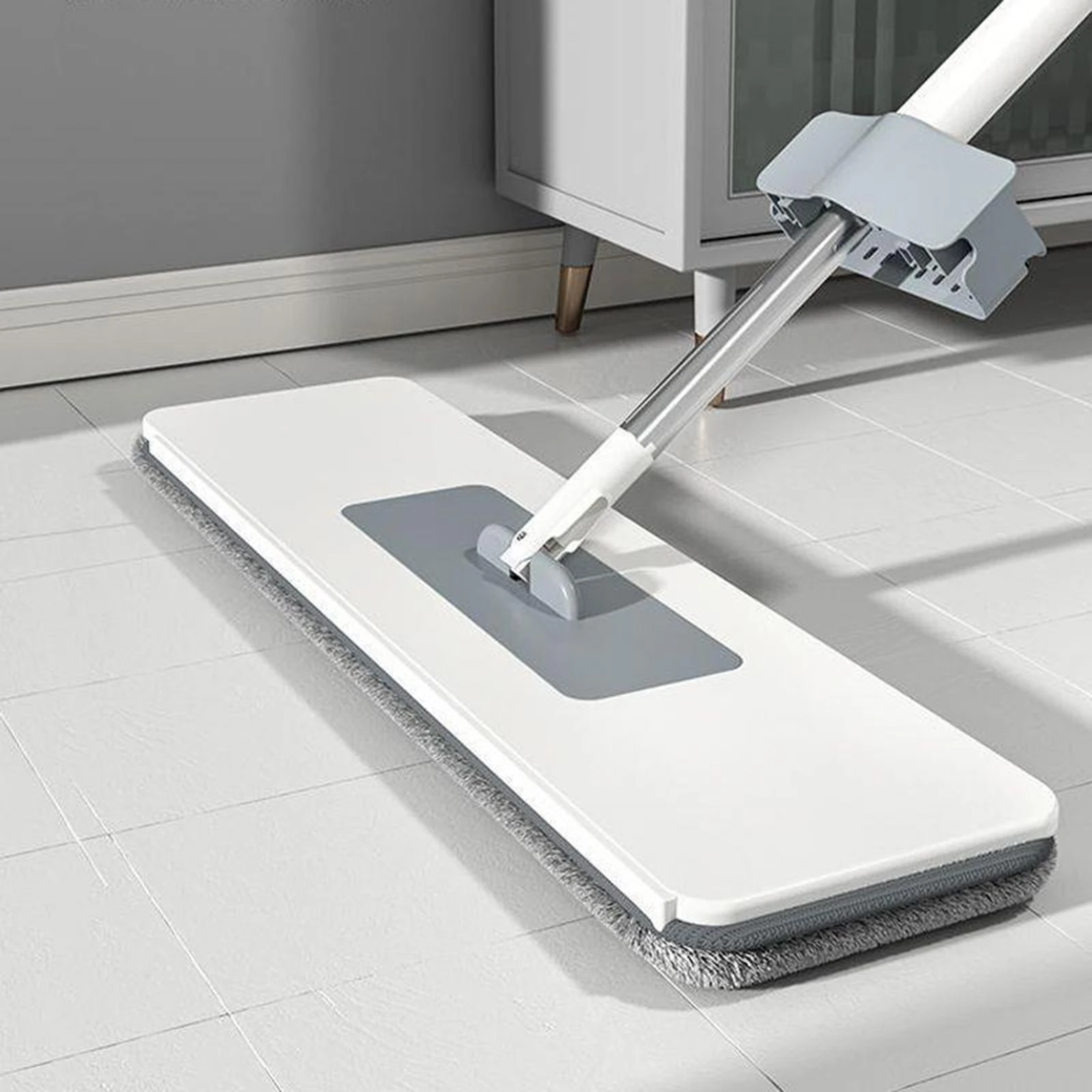 

Multifunctional Flat Mop Hands-Free Wet Dry Use 360 Degree Spin Cleaning Floor Mop Microfiber for Hardwood Laminate Tile Floor