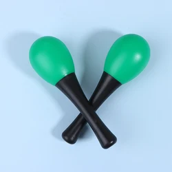 Dual Set of Plastic Maracas Shakers - Vibrant Percussion Instruments for Music Events and Fun Activities (Green)