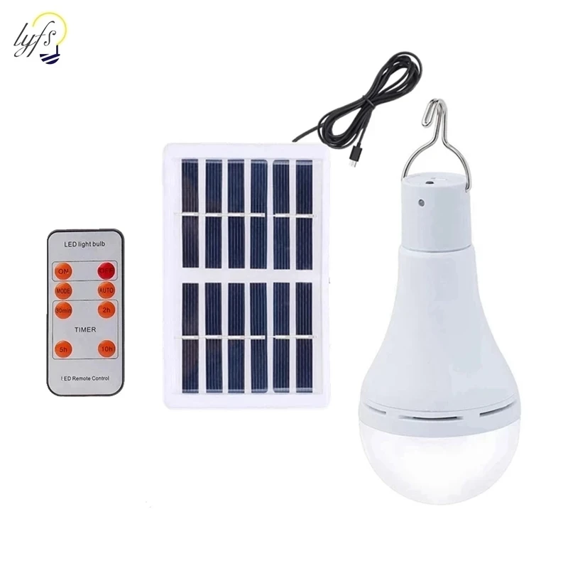 2 Lampes solaires de camping portables, ampoule solaire LED Lampe de  secours solaire Lanterne de jardin Éclairage solaire avec panneau d'ampoule  à crochet pour le camping, la pêche, la randonnée, l'intérieur 