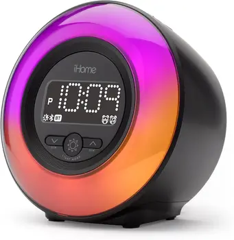 Color Changing Digital Alarm Clock with Bluetooth Speaker, FM Radio & USB Charger for Bedroom or Home Office