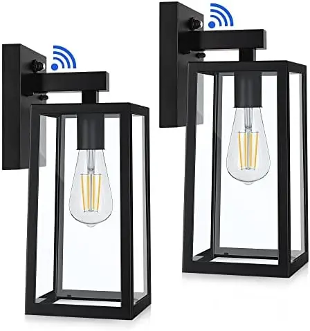 

HAI Dusk to Dawn Outdoor Lantern, Exterior Sconce Sensor Light Fixture with E26 Base Socket, Waterproof Mount Lights, Lamp w