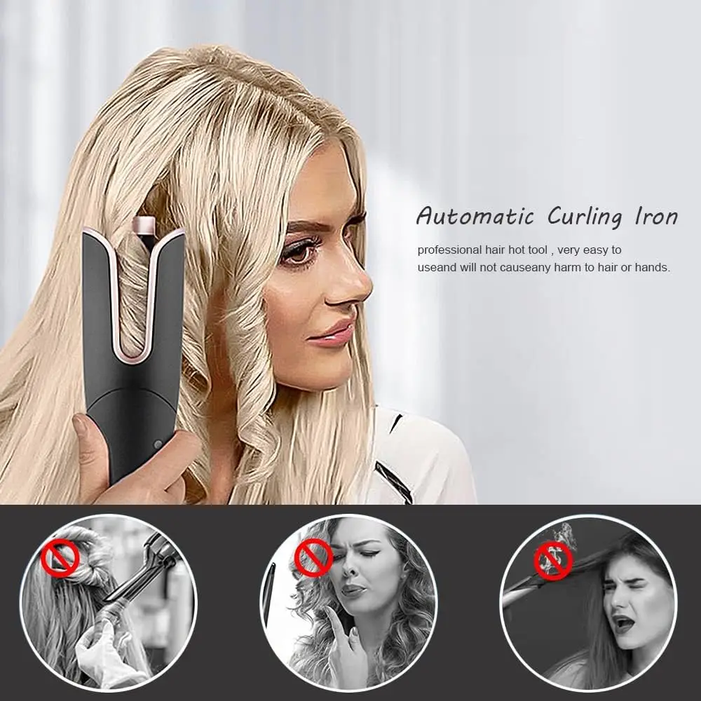 LESCOLTON Automatic Curling Iron Innovative Large Curl Professional Hair Curler Automatic Curling Hair Styling Tool For All Ages