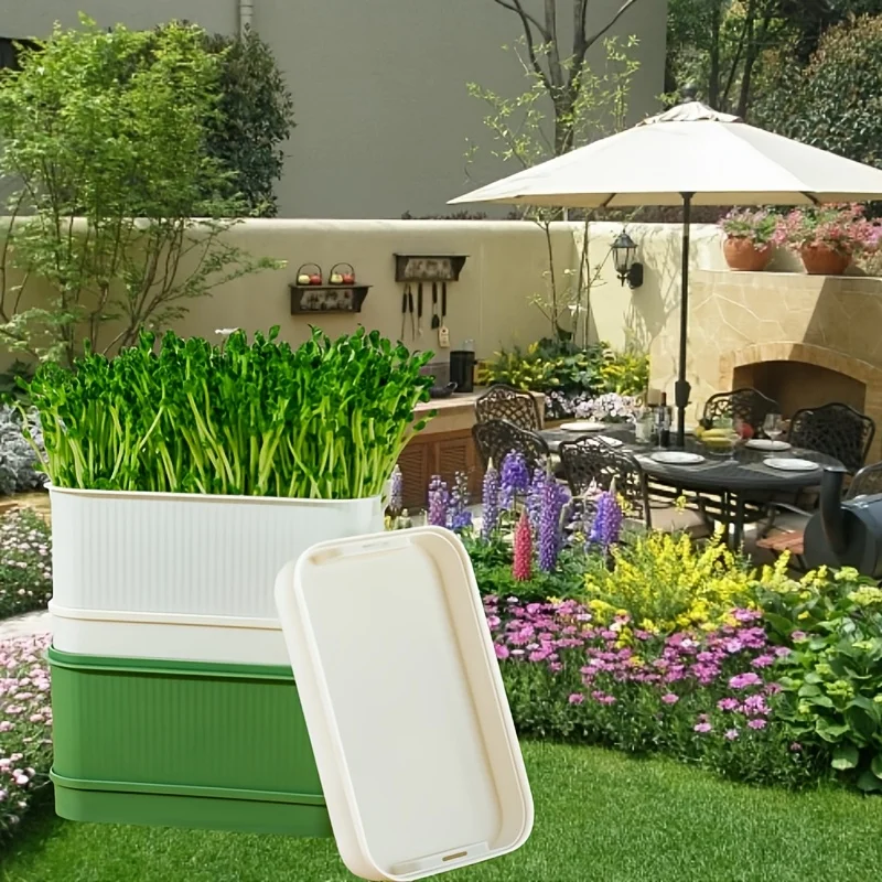 Sprouting Tray Box Vegetable Soilless Pea Bean Seedling Nursery Trays Hydroponics Sprout Plate Seed Sprouter Garden Tools