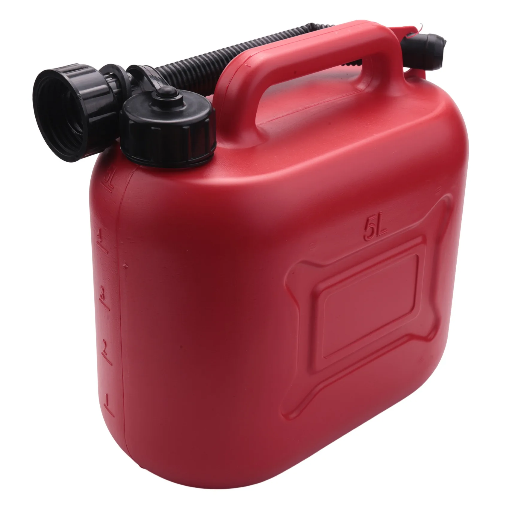 5L Car Fuel Tank Can Spare Plastic Petrol Gas Container Anti-Static Fuel Carrier Pipe Car Travel plastic fuel tank