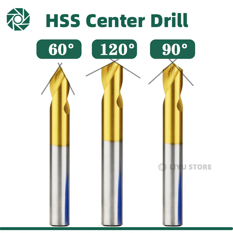 SQ HSS 60 90 120 Degree NC Spot Drill Stub Spotting Location Center Bit