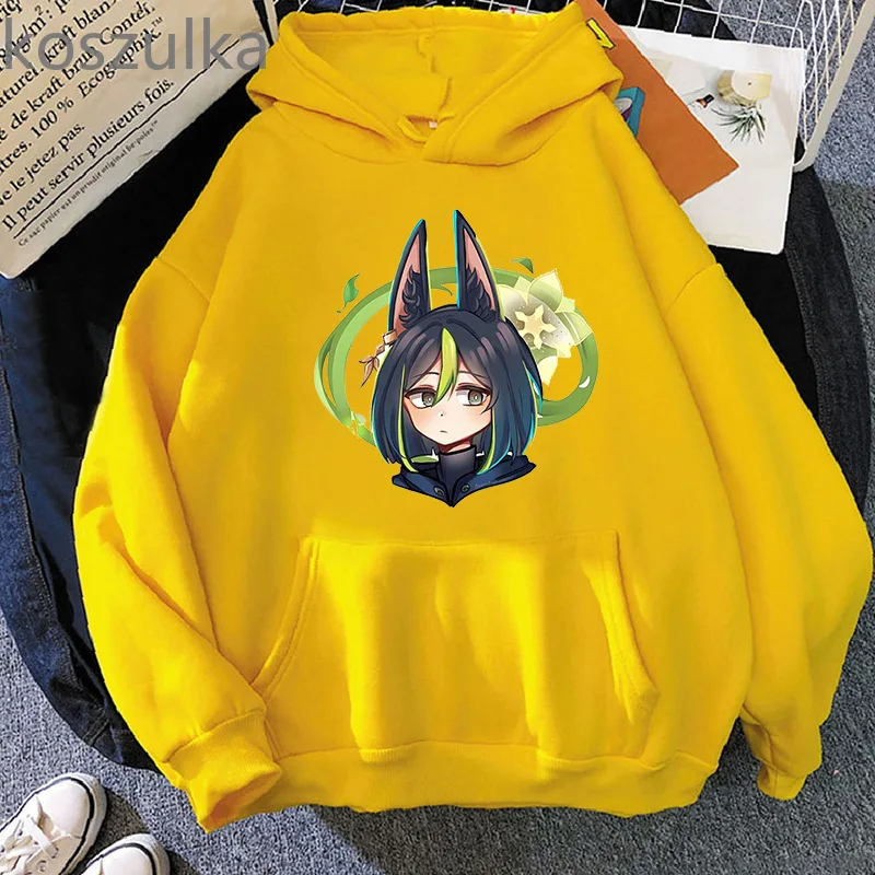 

Anime Game Genshin Impact Hydro Character Tighnari Simple and Loose Fashion Casual Printed Spring and Autumn Hooded Sweater