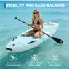 Extra Wide Stable Inflatable Stand Paddle Paddle Board for Adults & Youth – Ultra-Light PVC, Non-Slip EVA Deck, 450lbs Capacity, Adjustable Paddle, High Pressure Pump & Backpack