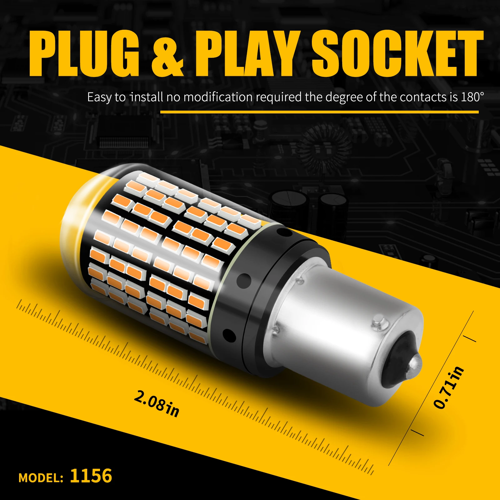 AILEO LED   ÷ ,  ĸ  õ  ĵ  , 3014 Ĩ 144SMD, BA15S P21W, BAU15S PY21W, 2 