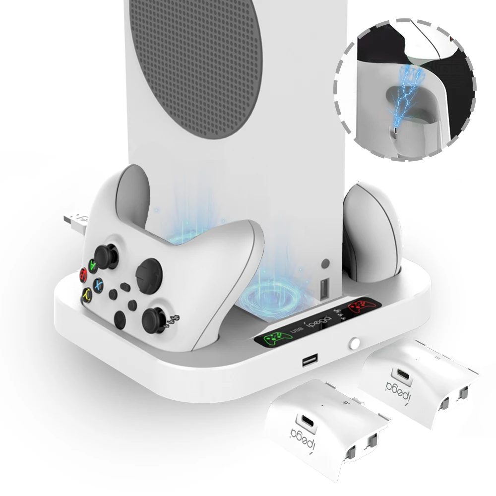 iPega XBS011 Xbox Series S Charging Station with Cooler - White