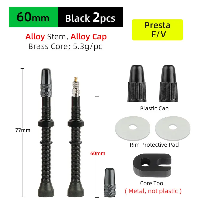 Boao 20 Pezzi Anime Valvola Presta In Ottone Per Bici Tubeless - Compatibili Stan's, Vittoria - 2