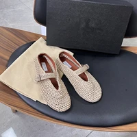 A*ia Ballets Shoes In Woven Leather High Quality And Super Comfort Flat Shoes 2025 New Luxury Design Shoes For Women ﻿ 2