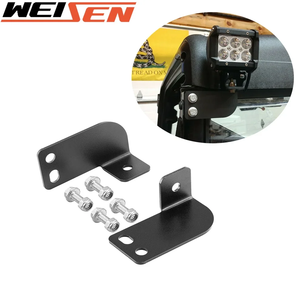 UTV Accessories Rear Roll Bar Cage LED Light Pod Cube Mount Brackets Good Quality Steel For Polaris Ranger Full Size 2013-2024