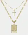 Gold Letter Cross Q