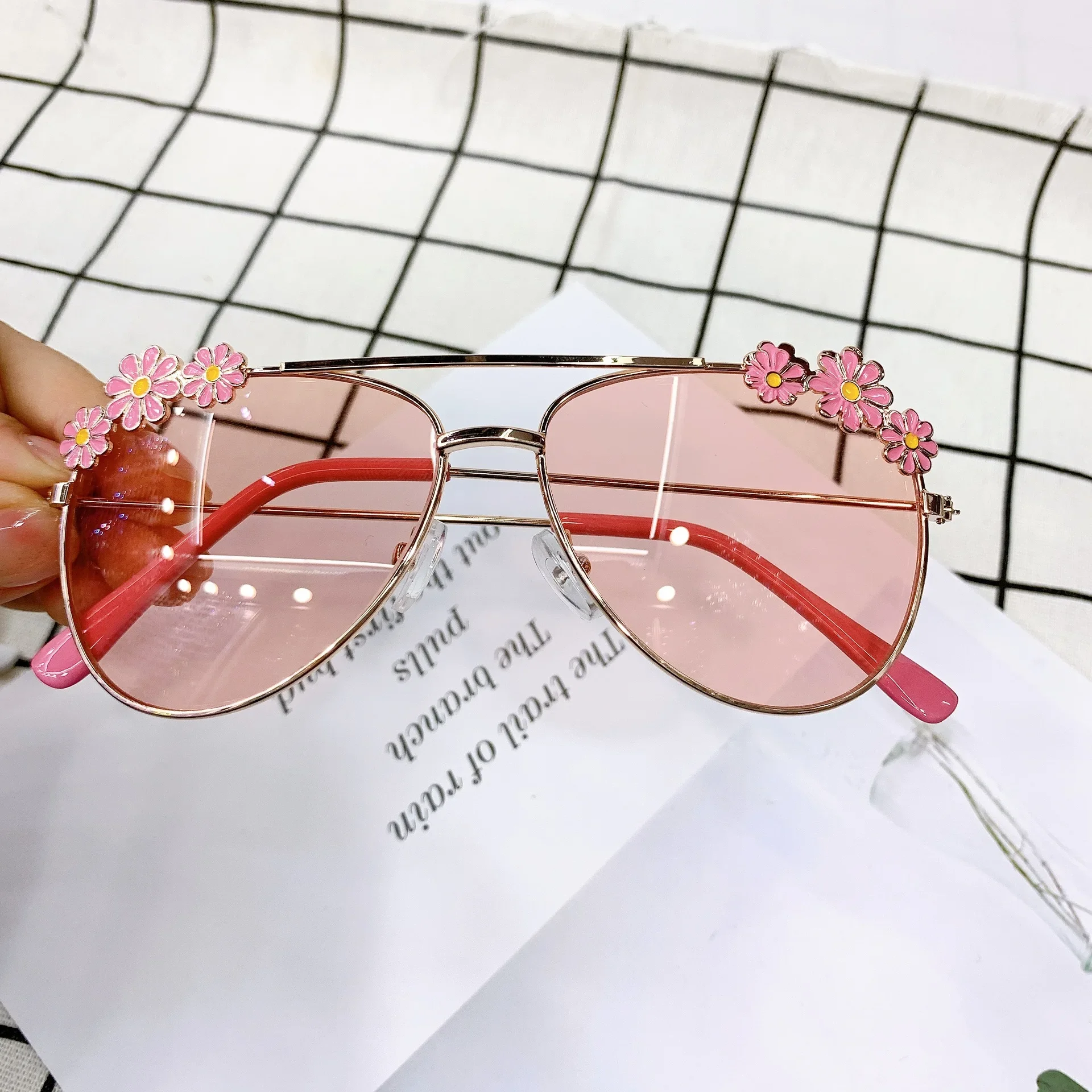Kids Sunglasses Girls Boys Cute Flower Pilot Outdoor Sun Protection Children Lovely Eyewear Classic, kids sunglasses,children sunglasses
