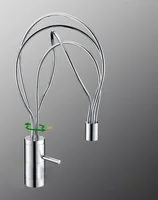 ก๊อกน้ำผสมน้ำร้อนน้ำเย็นแบบติดตั้งบนเคาน์เตอร์เดี่ยว ดีไซน์รังนก ผลิตจากทองเหลืองแท้ ชุบโครเมียม สำหรับอ่างล้างหน้าในห้องน้ำ 1