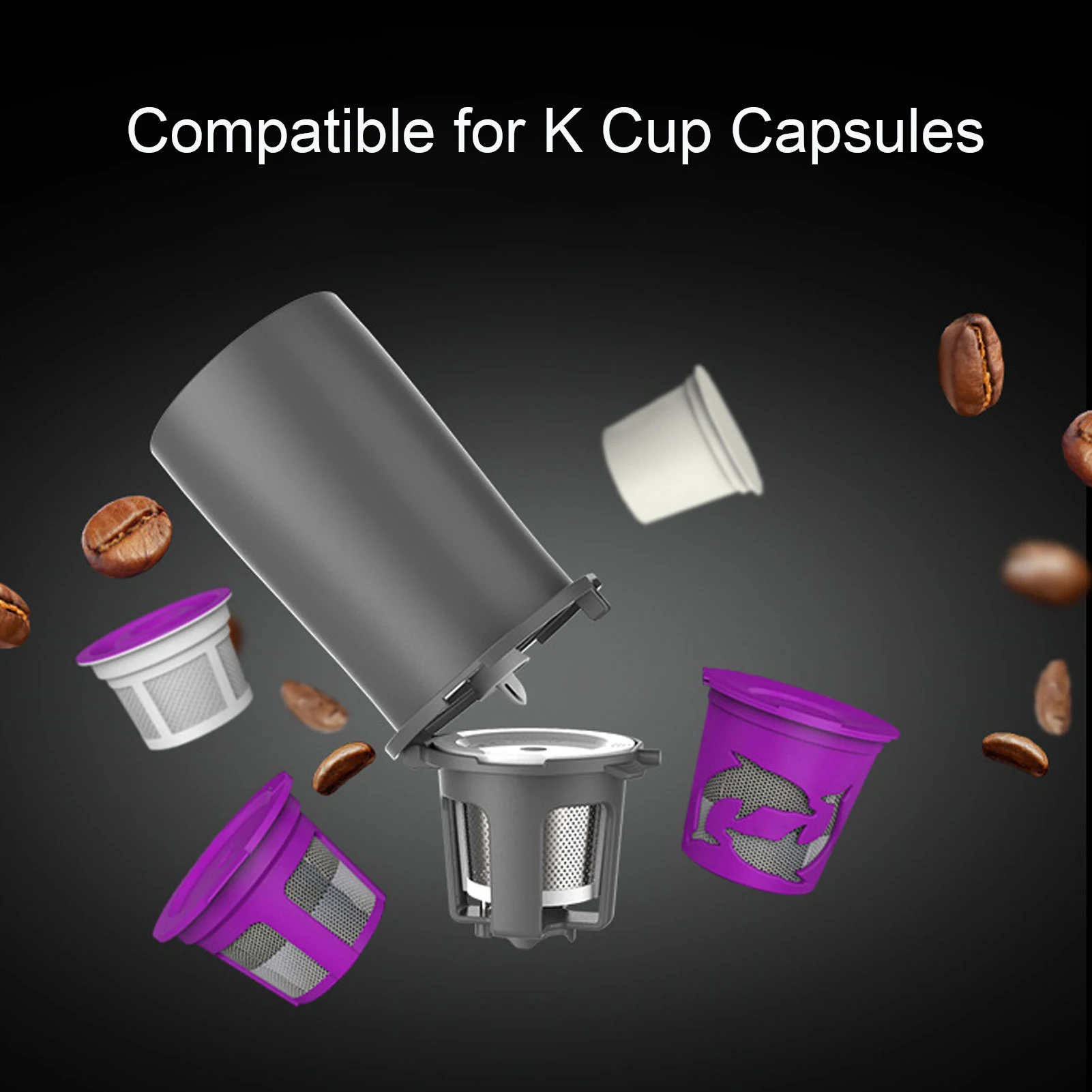 Description Picture 4 of item450ml Portable Drip Coffee Maker Travelling Drip Coffee Machine for K Cup Capsules