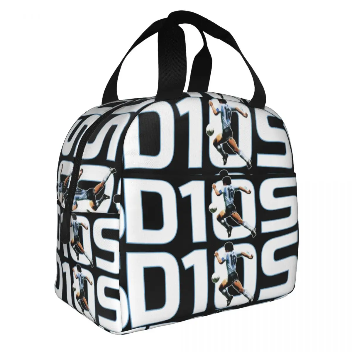 

D10S Insulated Lunch Bags Cooler Bag Lunch Container Diego Armando Maradona Argentina Football Legend Lunch Box Tote Food Bag