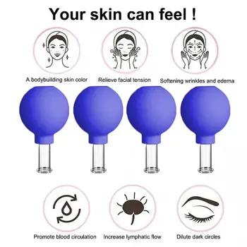 실리콘 진공 페이셜 부항 펌핑 타입, 습기 타이트닝 페이스 다이얼, 힘줄 뽑기 부항 스크래핑, 1 개 상품 이미지