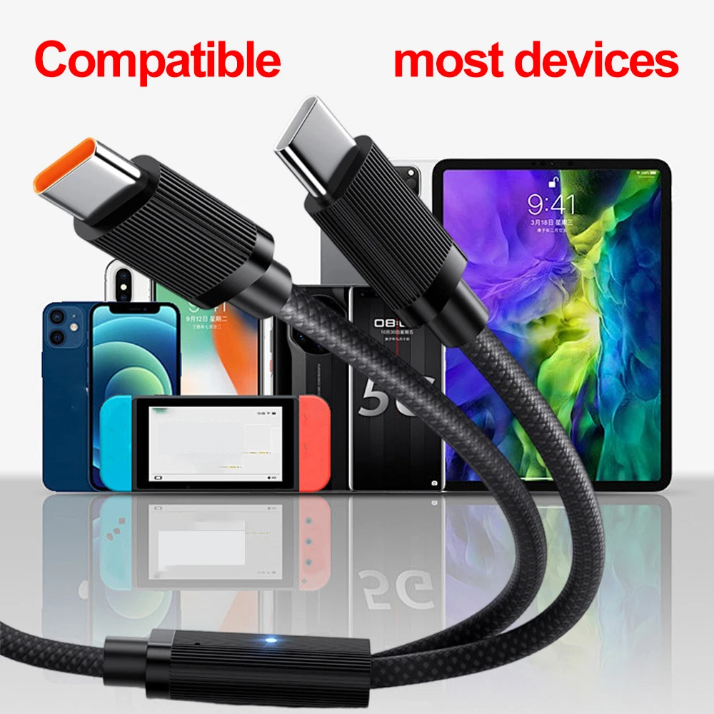 Super Fast 100W USB A to Dual Type-C Charging and Data Splitter Cable