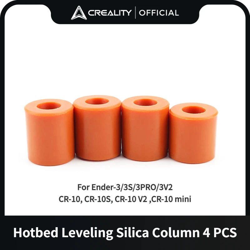 Creality Official 4pcs 3D Printer Silicone Solid Spacer High Temperature Hot Bed Leveling Column for CR10 Ender3 3d Priter Parts