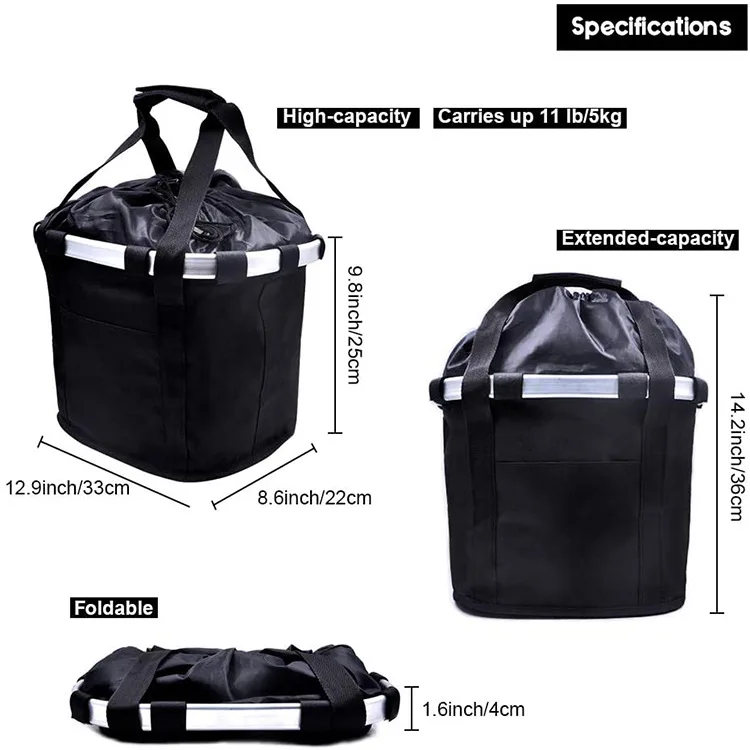 Title 20, Pet Bicycle Bag Carrier Fold Bike Basket Seat H...