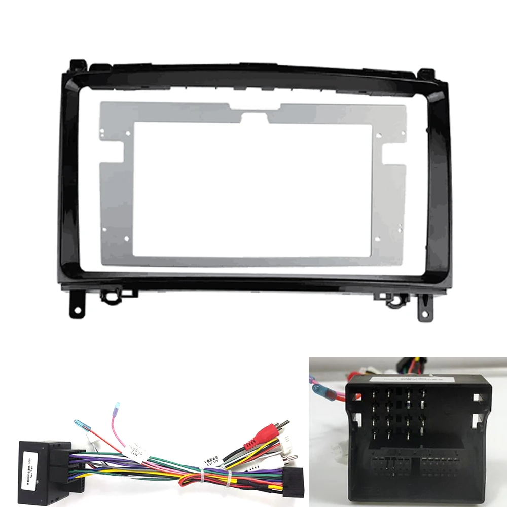 

Рамка 2 DIN, 9-дюймовая облицовка для радио Mercedes BENZ B200 A-KLASSE W169 W245 2004-2012, крепление для панельного проигрывателя, аудиоприборной панели