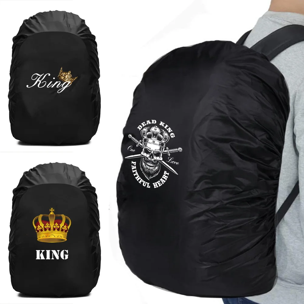 20-70L Back Pack Rain Cover Backpack Dustproof Protection Cover Rainproof Cover Outdoor Schoolbag Waterproof Hood King Pattern