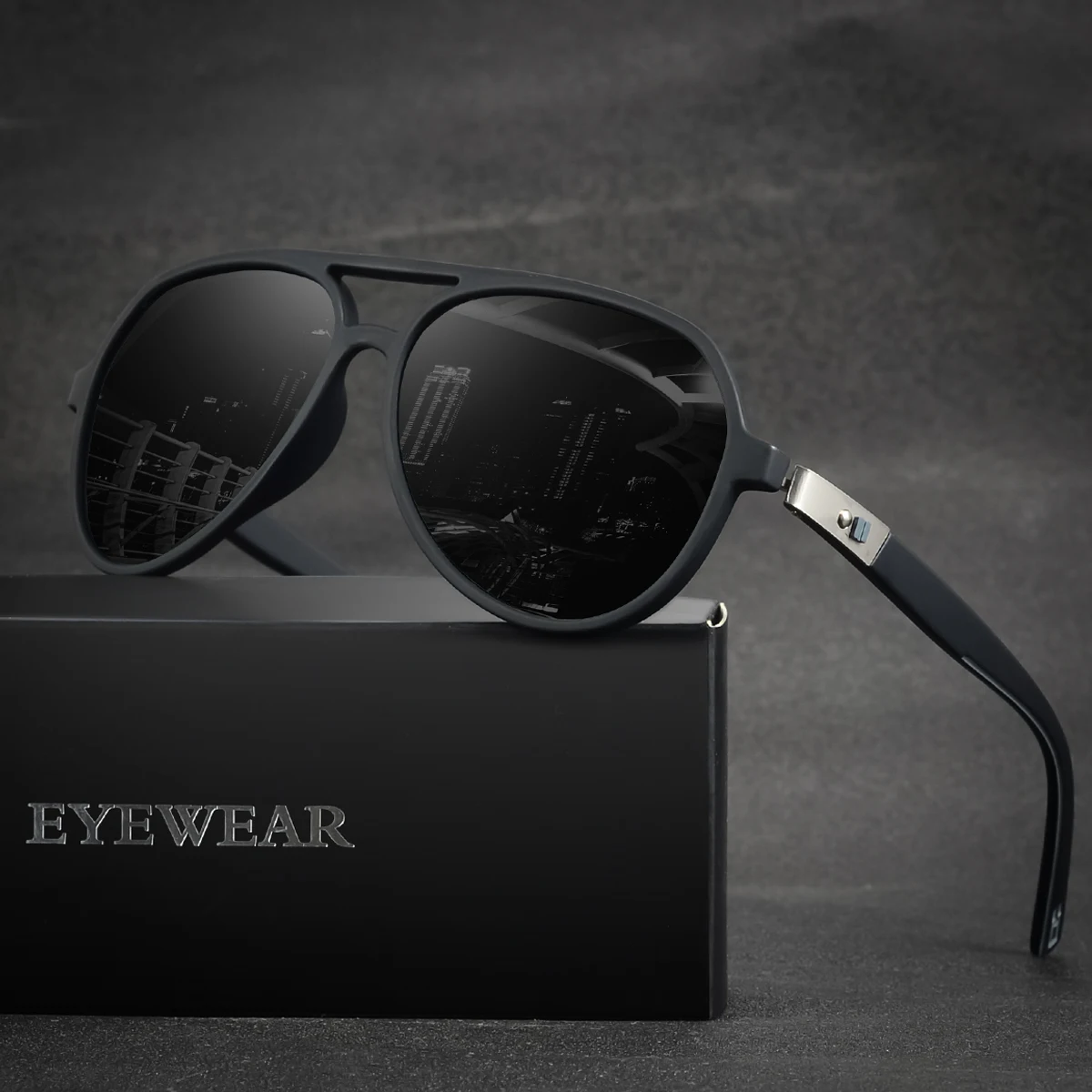 AOFLY Classic Pilot Polairzed Sunglasses for Men Oversized Anti Glare Sports Driving Sun Glasses Women Oval Shades Male UV400