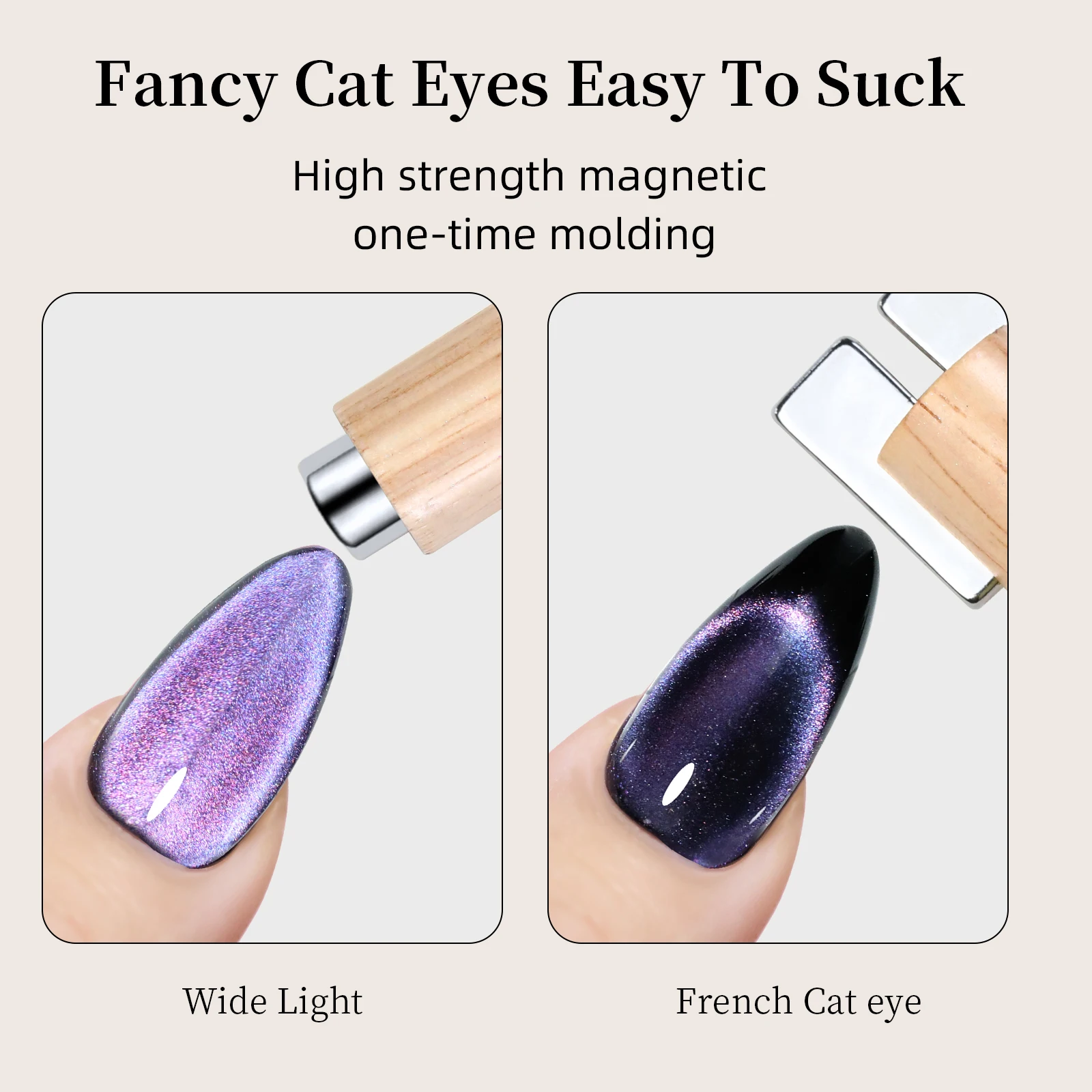 4 In 1 Detachable Multifunctional Combination Magnetic Stick Cylindrical Suction Nail Art Cat Eye Super Strong Magnet Nail Tools