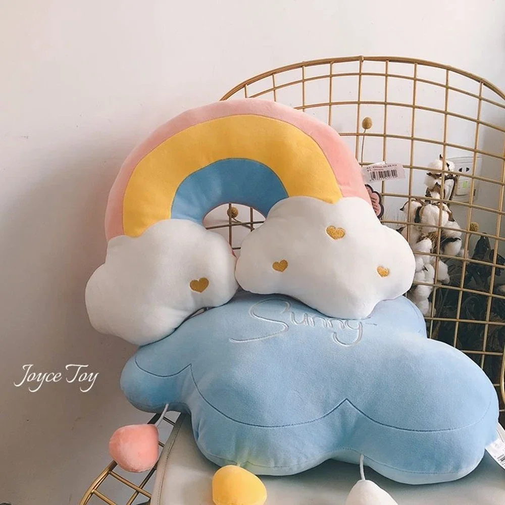 Six Throw Pillows Cloud Crown Moon Sun Rainbow Love Plush Toy Super Soft Rainbow Office Bay Window Decoration Birthday Gifts