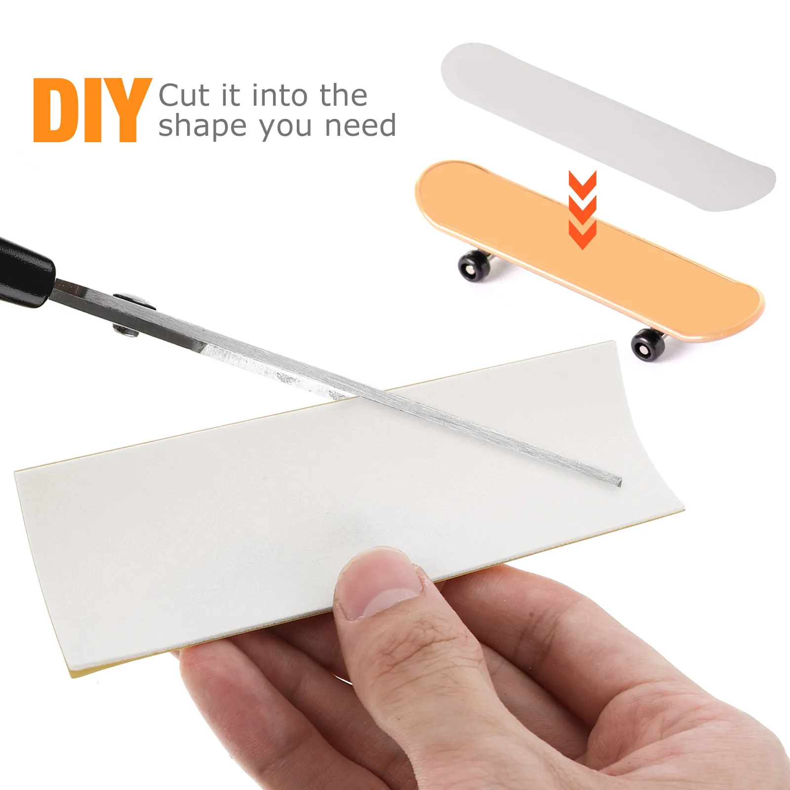 핑거보드용 10개입 폼 그립 테이프 미끄럼 방지 튼튼하고 오래 지속되는 스티커형 표면 편안한 그립감 작은 스케이트보드 데칼