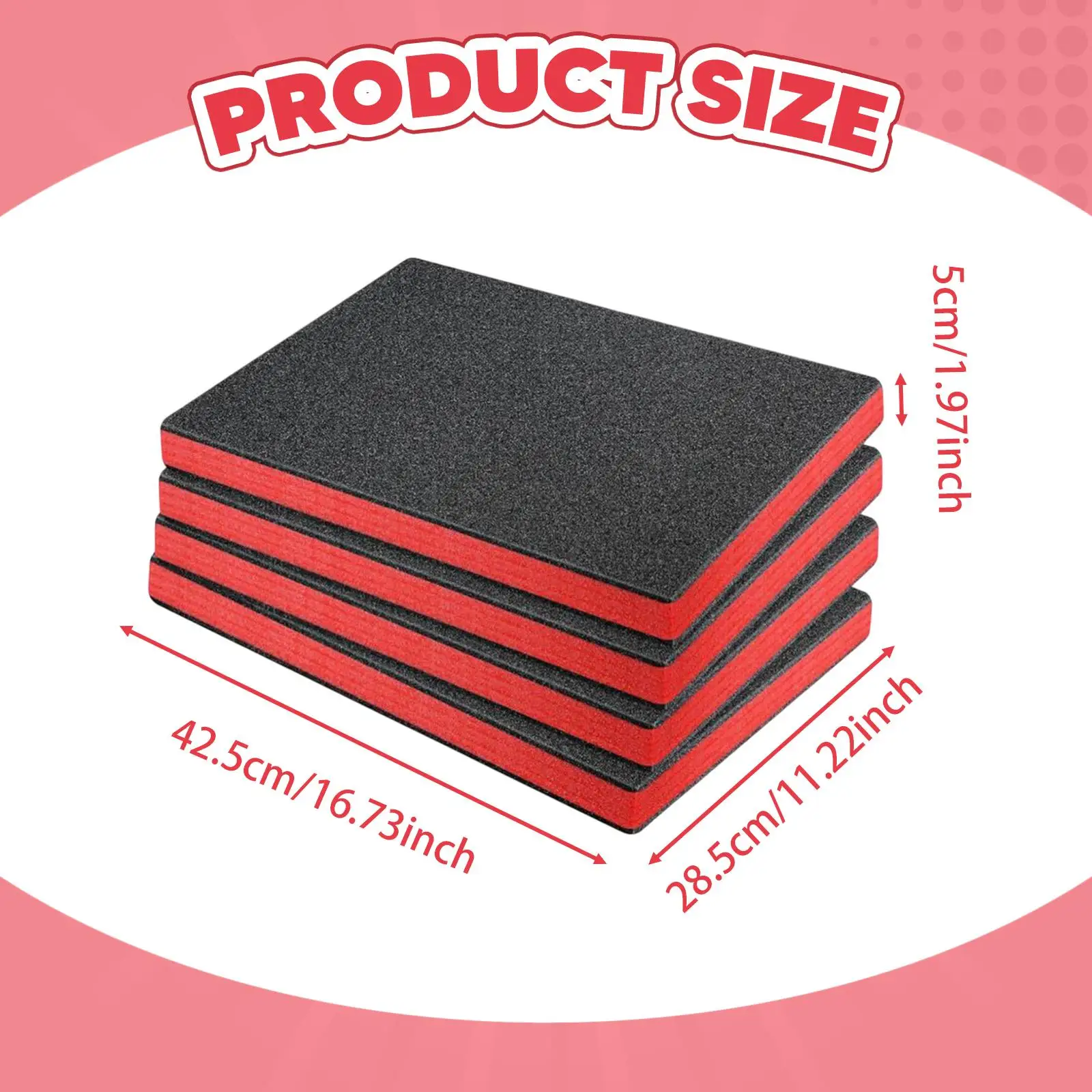 4x Craft Foam Inserts for Cases Reliable Protection Professional Liner Cuttable for Storage Organizer Crafts Padding Tool Box 4x Craft Foam Inserts for Cases Reliable Protection Professional Liner Cuttable for Storage Organizer Crafts Padding Tool Box