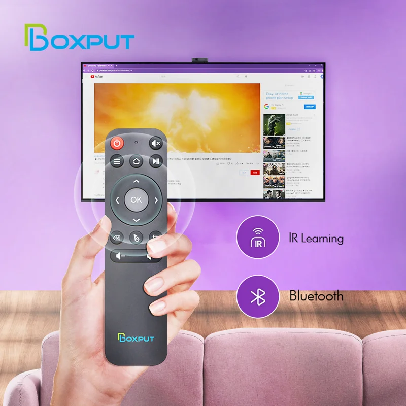 BT BPR1 Bluetooth 5 0 Air Mouse Поддержка ИК полного обучения клавиш BLE беспроводной пульт