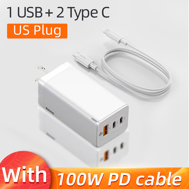 PD 65W GaN Charger Quick Charge 4.0 3.0 USB Type C Charger for iPhone 13 Pro Max Xiaomi Fast Charging For Macbook Laptop