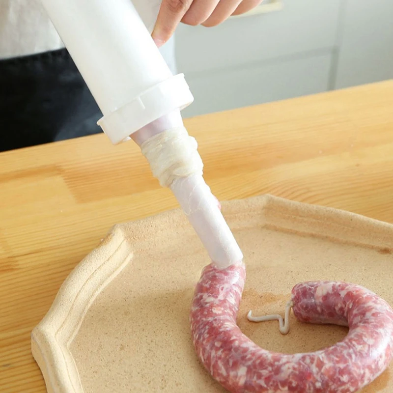 Manual Noodle Maker Sausage Stuffing Machine Homemade Sausage Stuffer Syringe Kitchen Gadgets Manual Meat Injector Tools