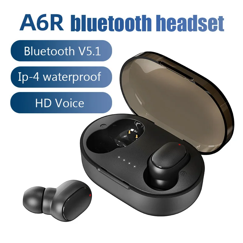 

New A6R TWS Bluetooth 5.1 stereo low power dual ear wireless Bluetooth headset private model manufacturers direct sales