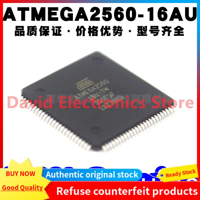 

5PCS New original ATMEGA2560-16AU packaging TQFP100 8-bit microcontroller chip ATMEGA2560-16U TW