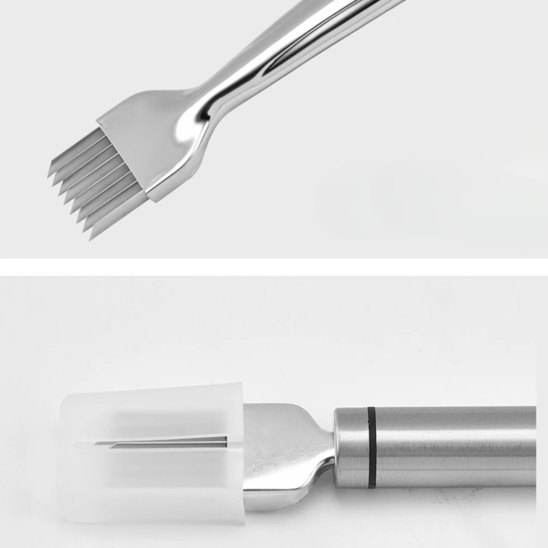 Kitchen Shred Silk The Knife, Stainless Steel Chopped Green Onion Knife, Curved Handle Design, Food Speedy Chopper Green Onion
