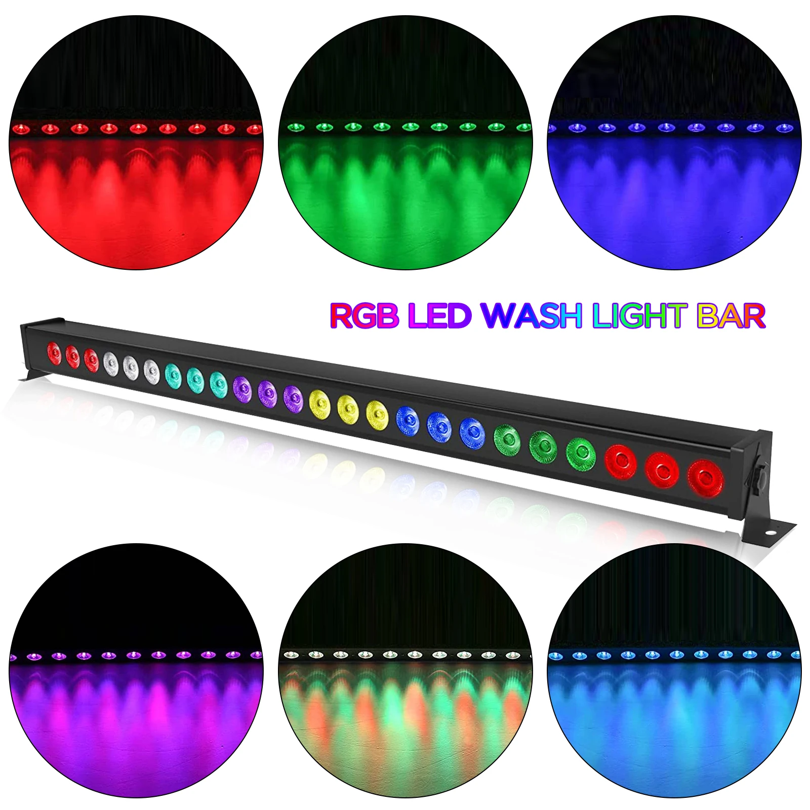 Somspot RGB LED Wall Wash Lamp wall wash lamp Wide Angle Strip Light DMX Control Stage Effect Lighting Projector projection lamp led stage light for Dance Holiday Wedding