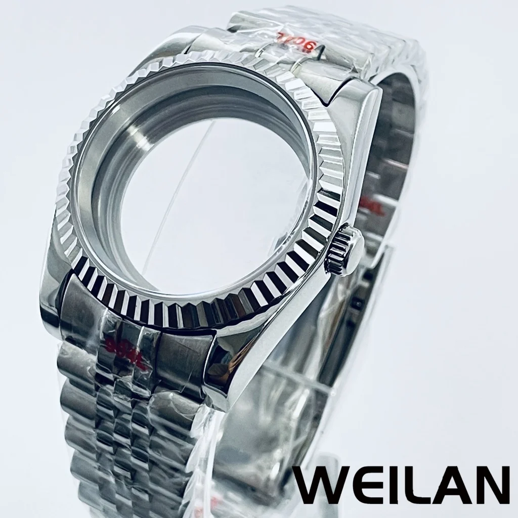 Premium Silver & Gold Waterproof Watch Case with Sapphire Crystal