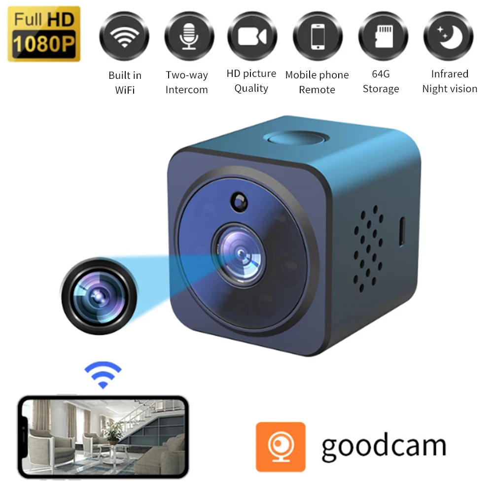 2MP High Mini Wifi Remote monitoring Camera Full 1080P night vision