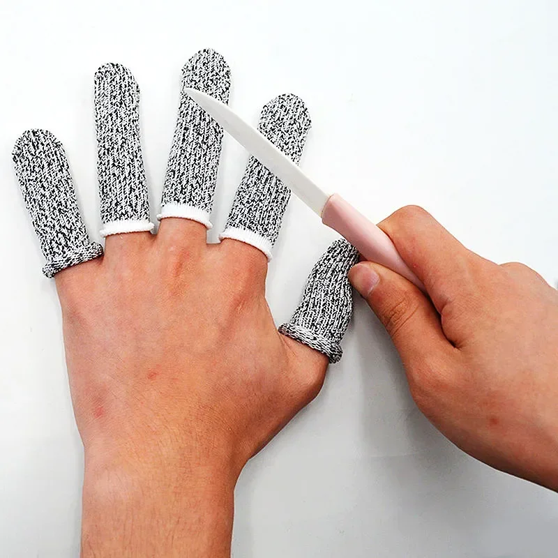 Finger Cots Thumb Protector Anti-Cut Fingertips Finger Sleeve Flexible Resistant Protection Cots 1/5/10Pcs finger guard finger protector thumb brace