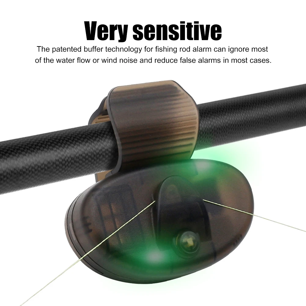 LED Indicador with Loud Sound Bell Clip Fish Illuminated Bite Indicator Essential Fishing Accessory for Daytime Night Fishing