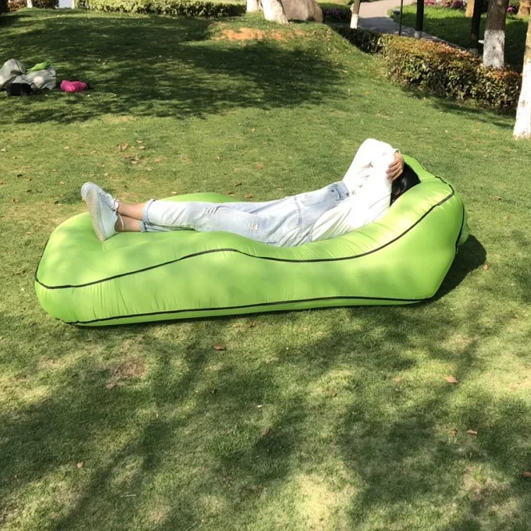 Sofá inflable de nailon de una sola capa, cama inflable rápida para acampar al aire libre, 200kg