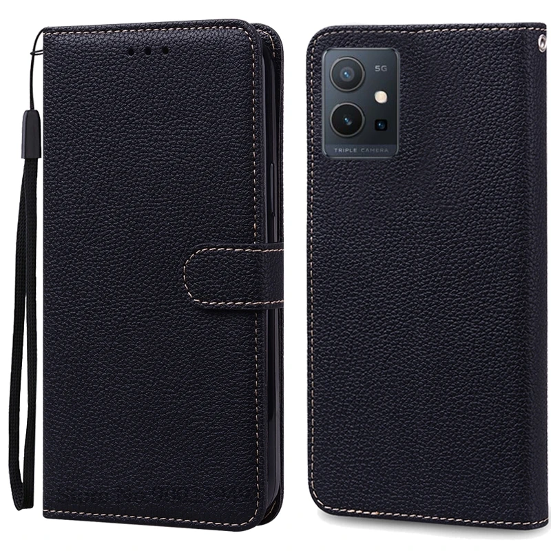 Leather Flip Wallet Case with Stand
